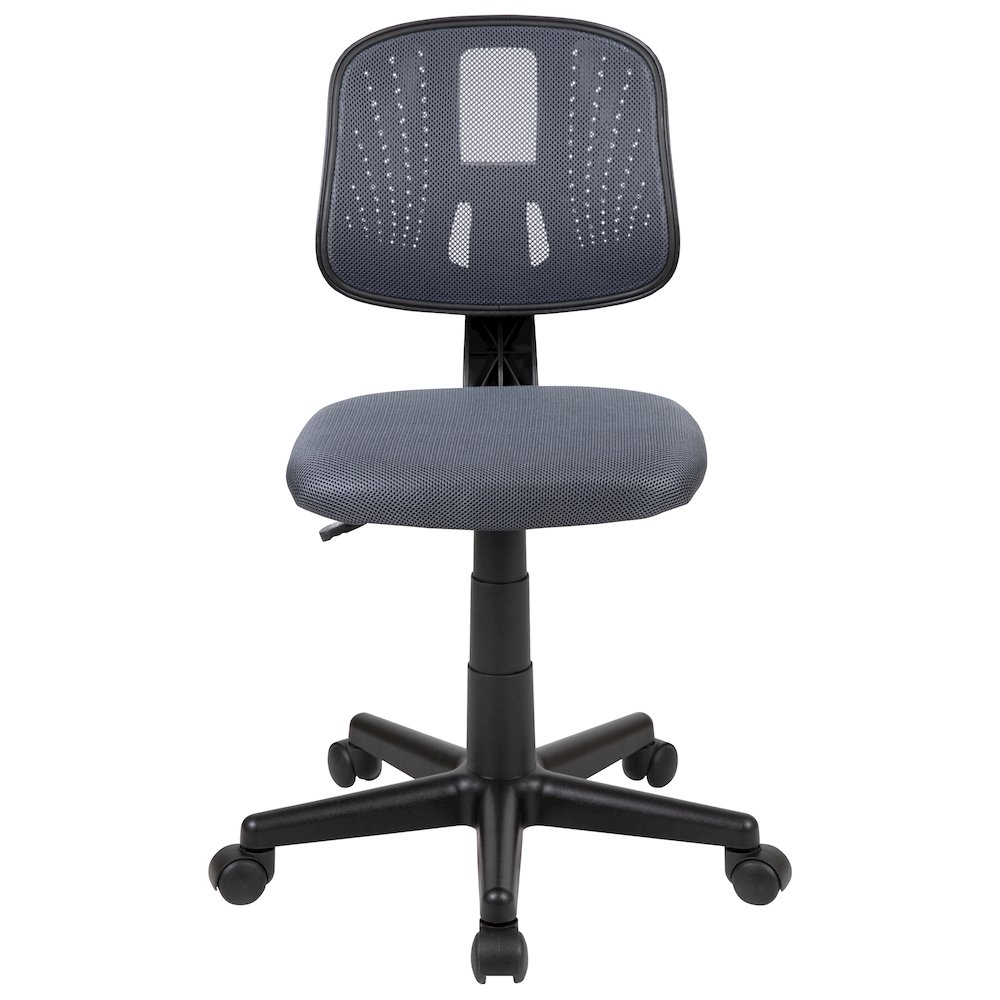 Mid-Back Gray Mesh Swivel Task Office Chair with Pivot Back, BIFMA Certified. Picture 5