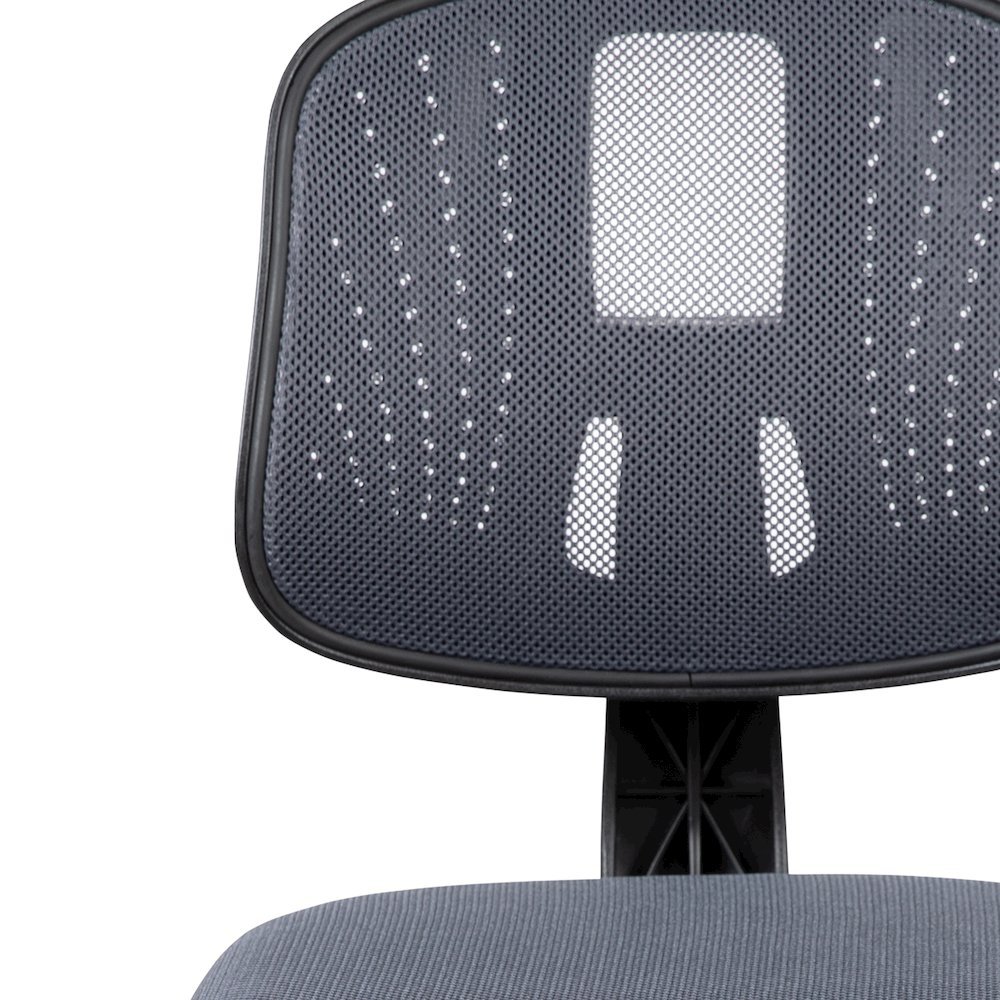 Mid-Back Gray Mesh Swivel Task Office Chair with Pivot Back, BIFMA Certified. Picture 7