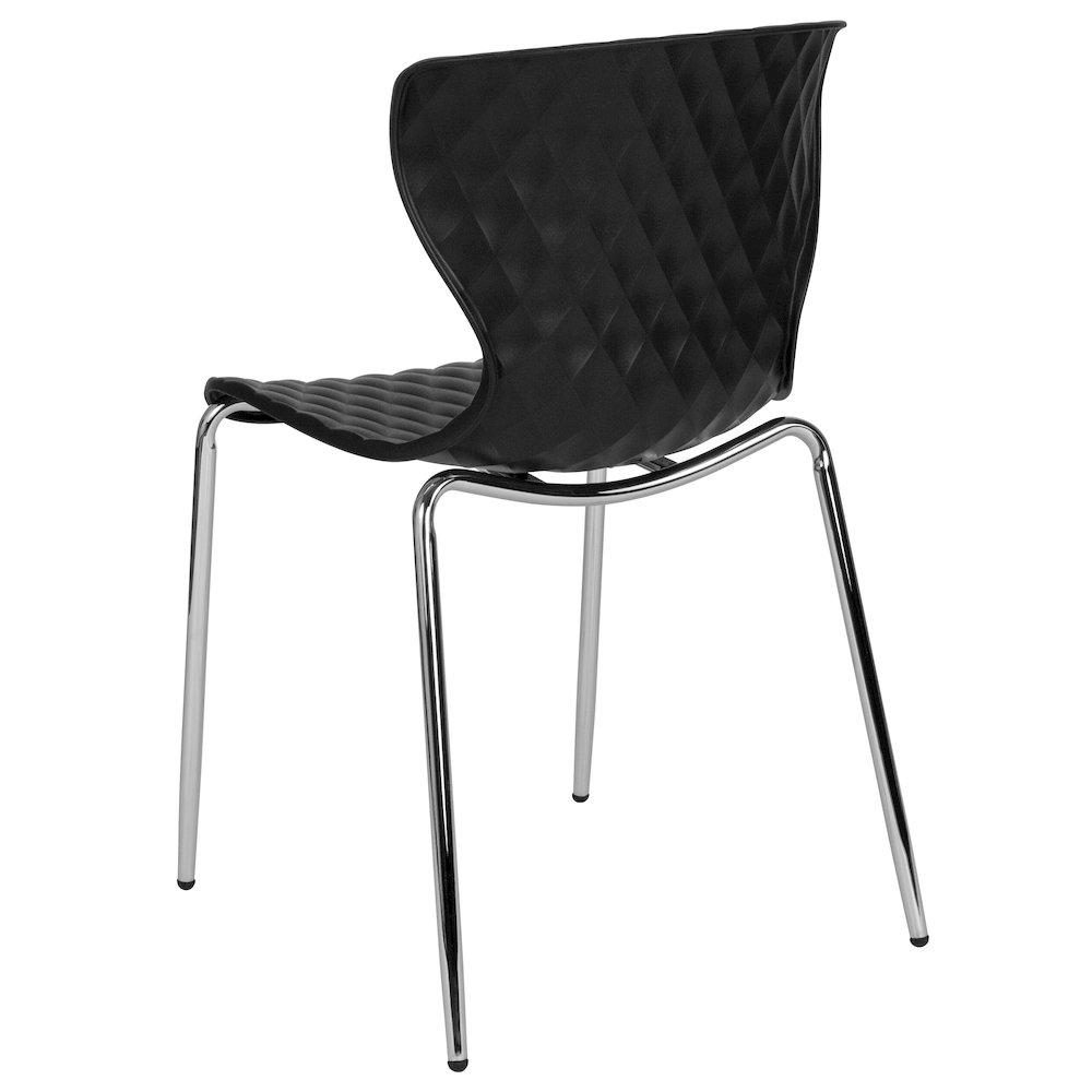 Contemporary Design Black Plastic Stack Chair. Picture 7