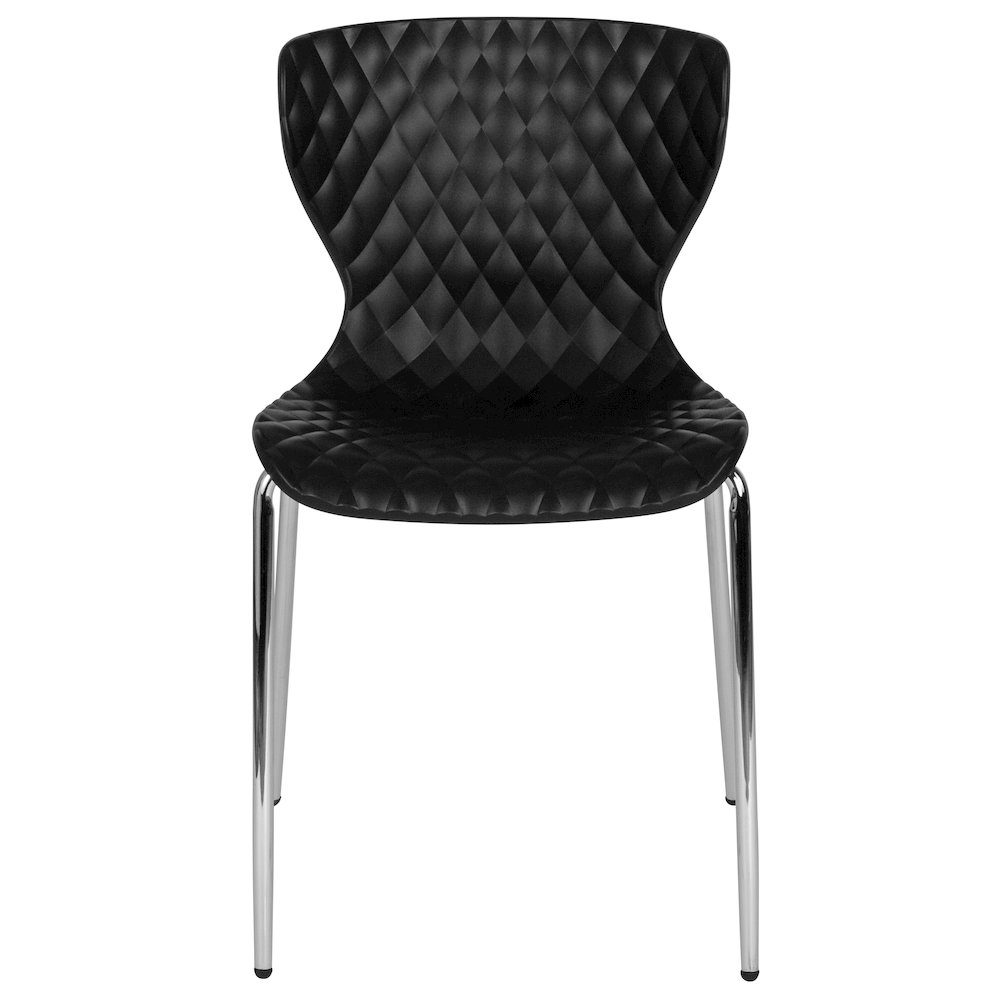 Contemporary Design Black Plastic Stack Chair. Picture 10