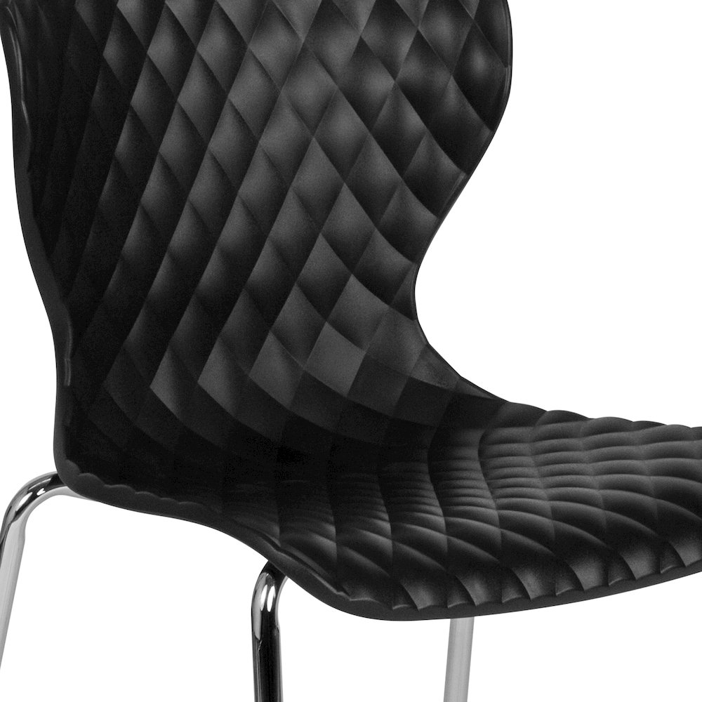 Contemporary Design Black Plastic Stack Chair. Picture 11