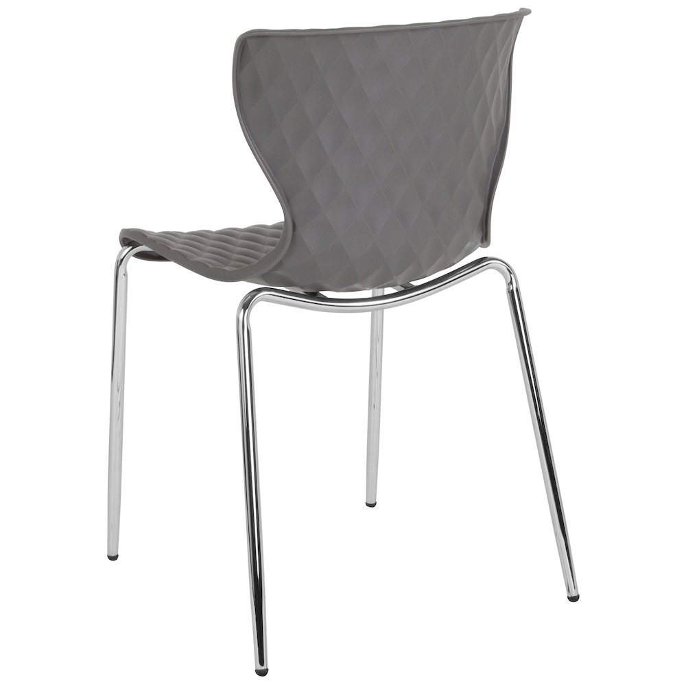 Contemporary Design Gray Plastic Stack Chair. Picture 7