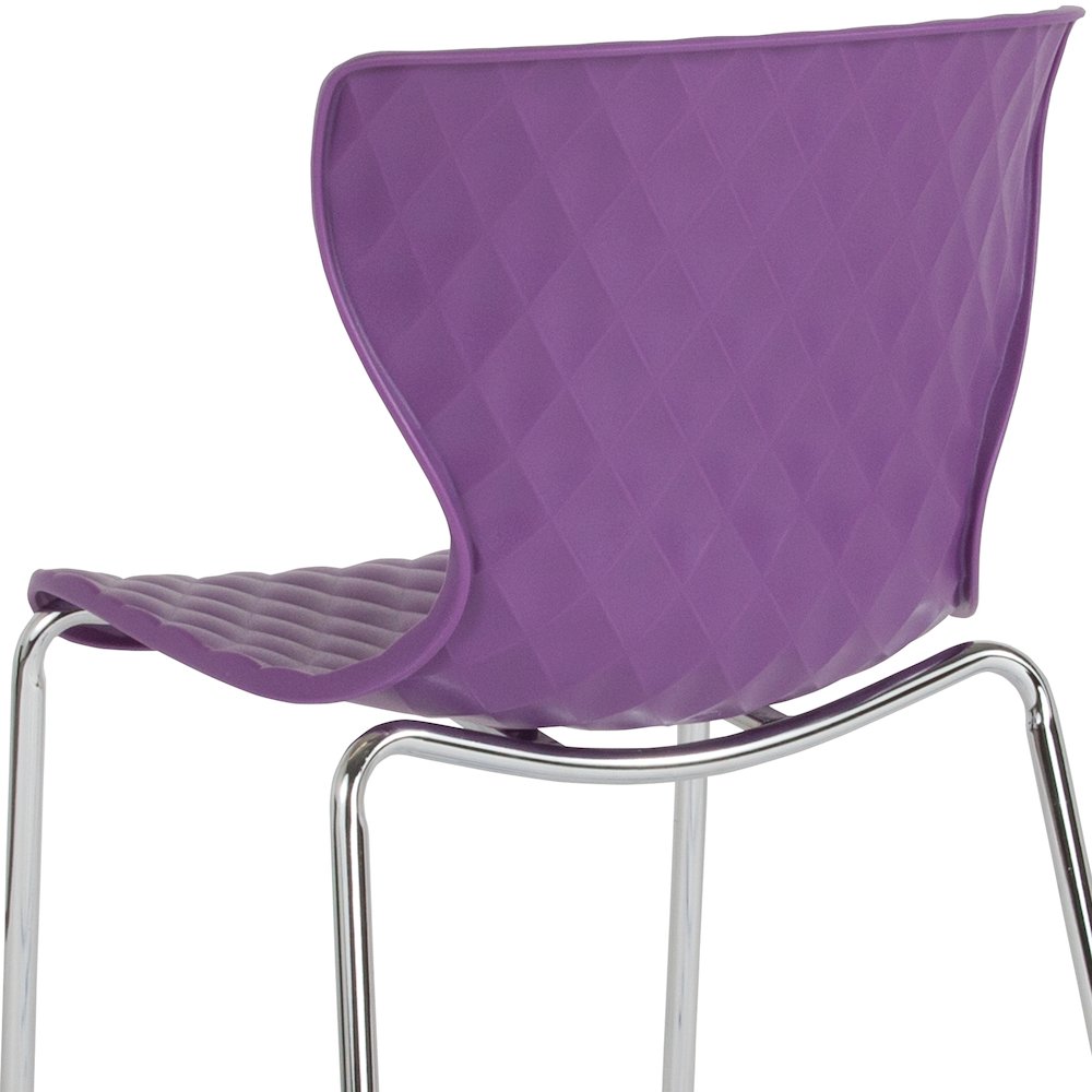 Contemporary Design Purple Plastic Stack Chair. Picture 11