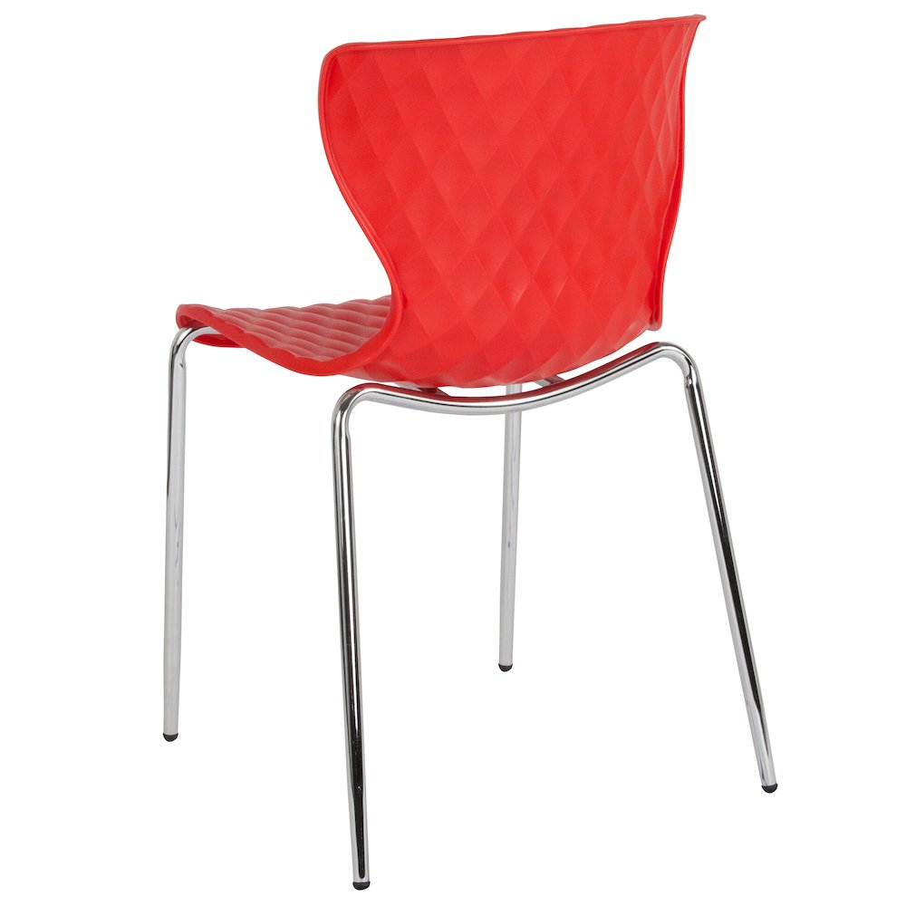 Contemporary Design Red Plastic Stack Chair. Picture 3
