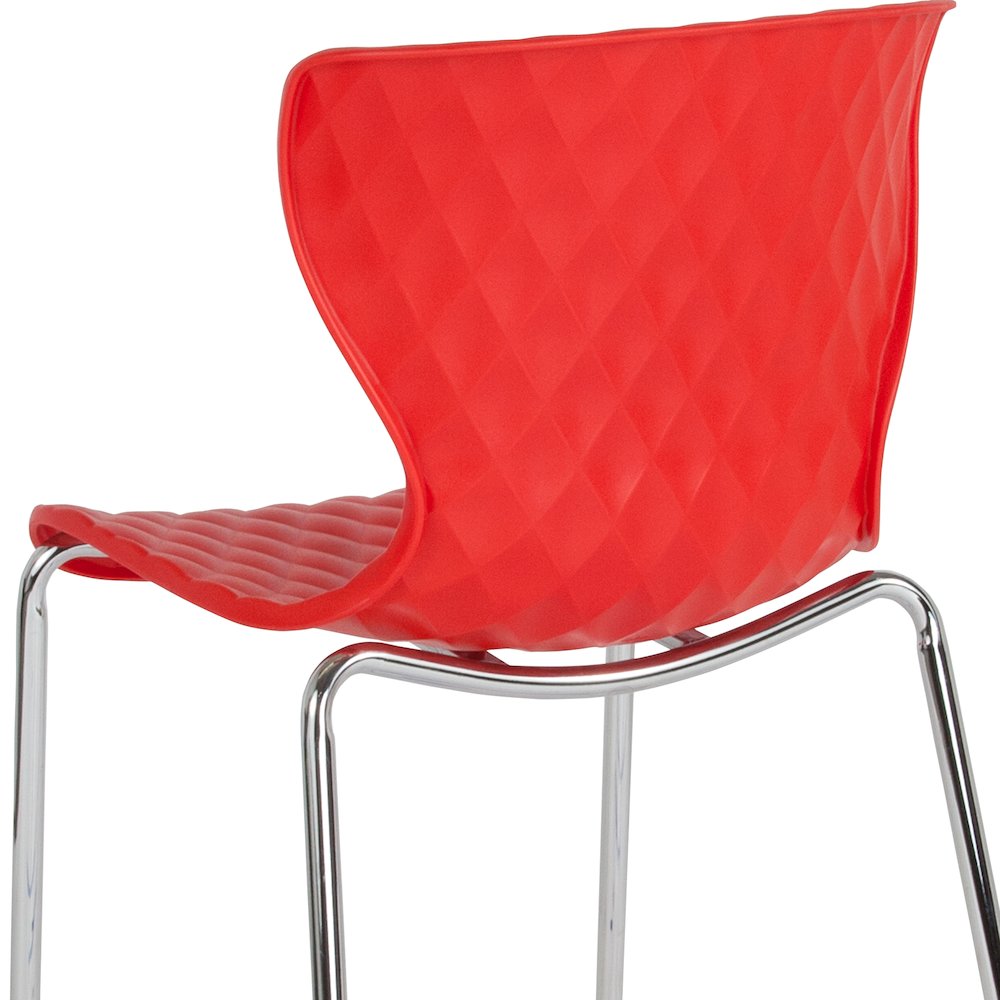 Contemporary Design Red Plastic Stack Chair. Picture 10
