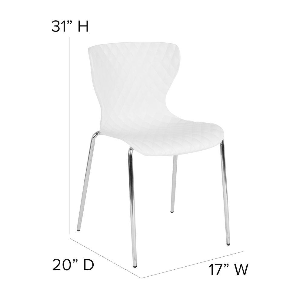 Contemporary Design White Plastic Stack Chair. Picture 5