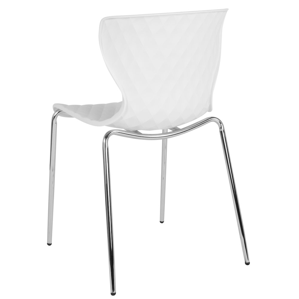 Contemporary Design White Plastic Stack Chair. Picture 6
