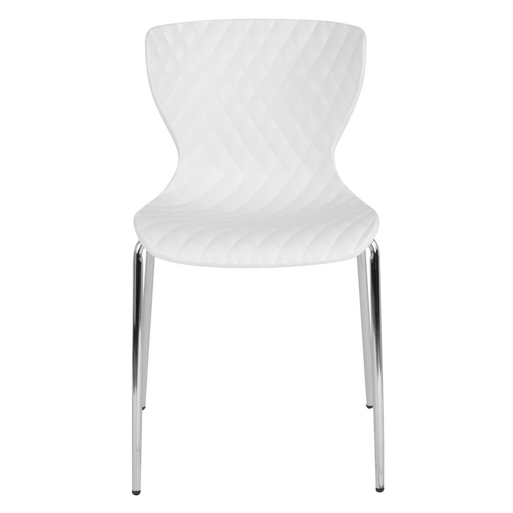 Contemporary Design White Plastic Stack Chair. Picture 9