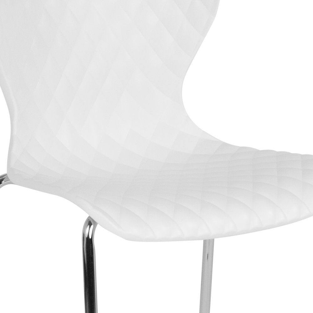 Contemporary Design White Plastic Stack Chair. Picture 10