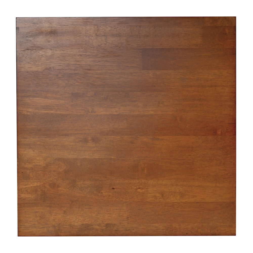 Farmhouse Style Solid Wood End Table with Traditional X-Frame Design in Walnut. Picture 10