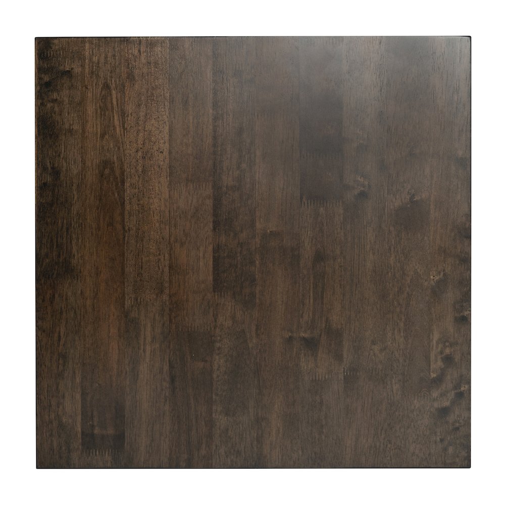 Eli Solid Wood Farmhouse End Table, Trestle Style Accent Table in Dark Gray. Picture 10