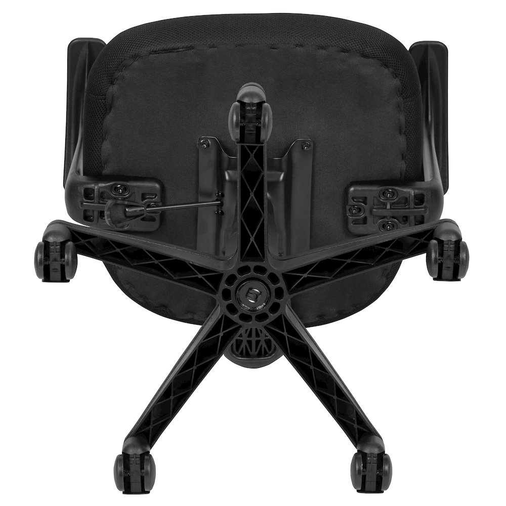 Mid-Back Black Mesh Swivel Ergonomic Task Office Chair with T-Arms - Desk Chair, BIFMA Certified. Picture 10