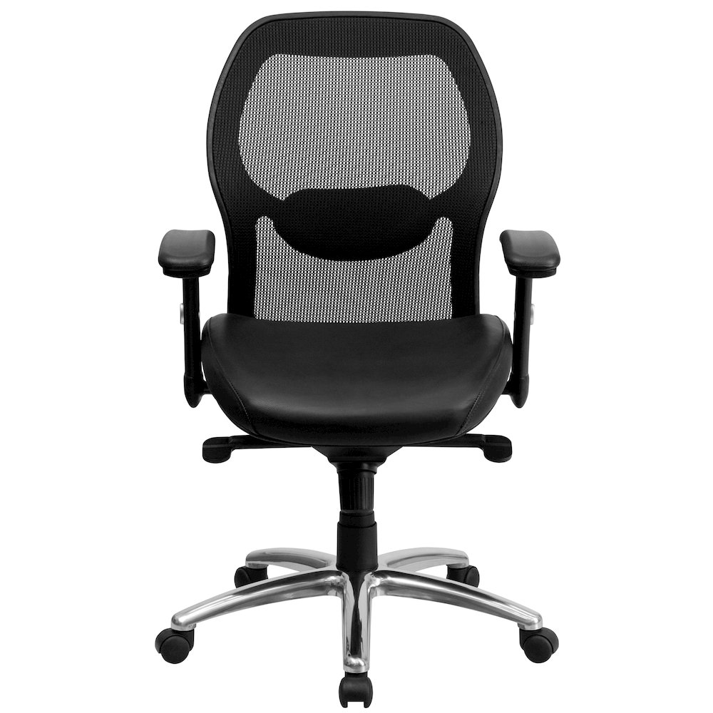 Mid-Back Black Super Mesh Executive Swivel Office Chair. Picture 9
