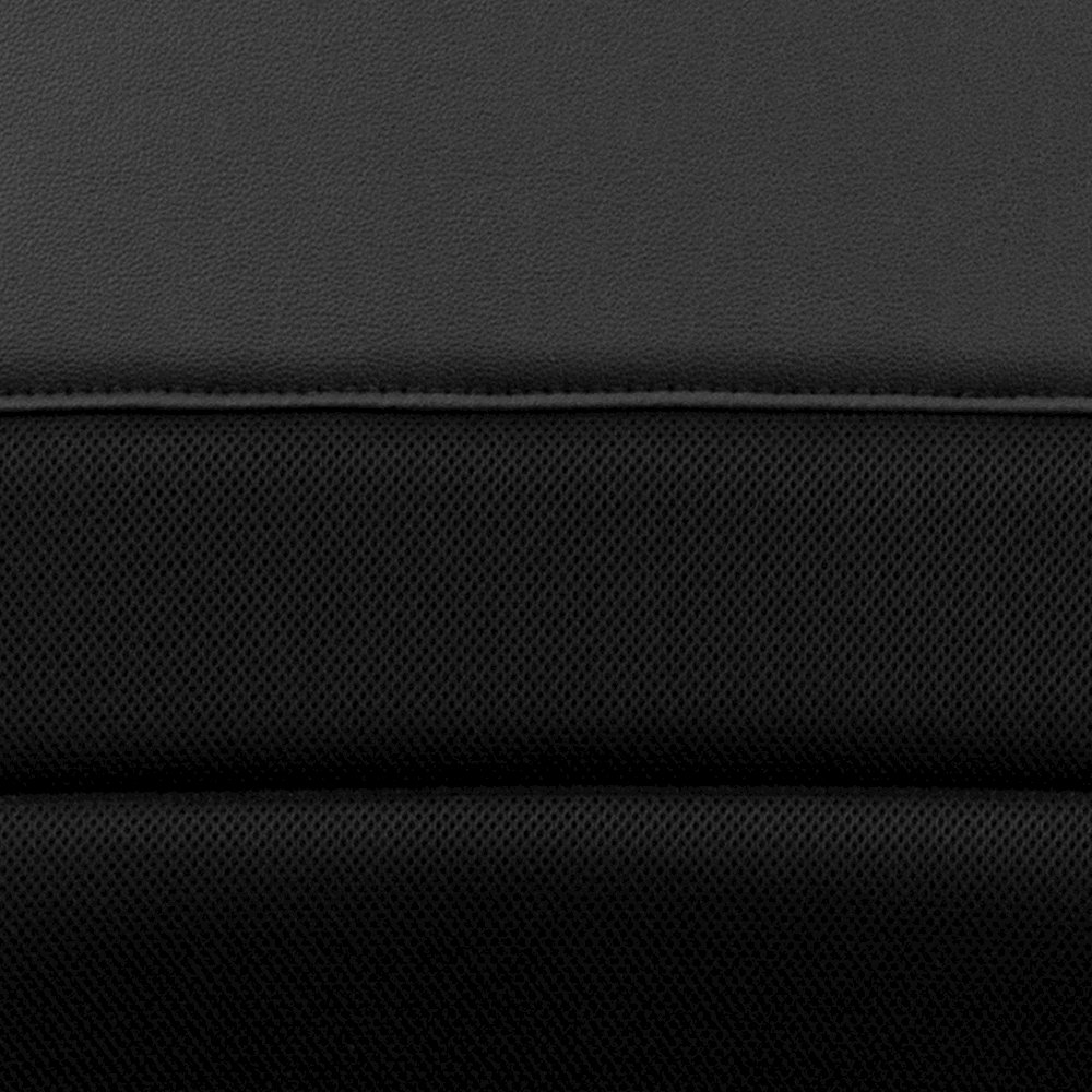 Mid-Back Black LeatherSoft and Mesh Swivel Task Office Chair with Arms. Picture 12