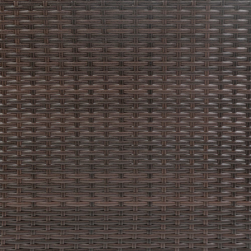 Marco Indoor/Outdoor Patio Wicker Rattan Bar Counter Table with 2 Shelves, Brown. Picture 12