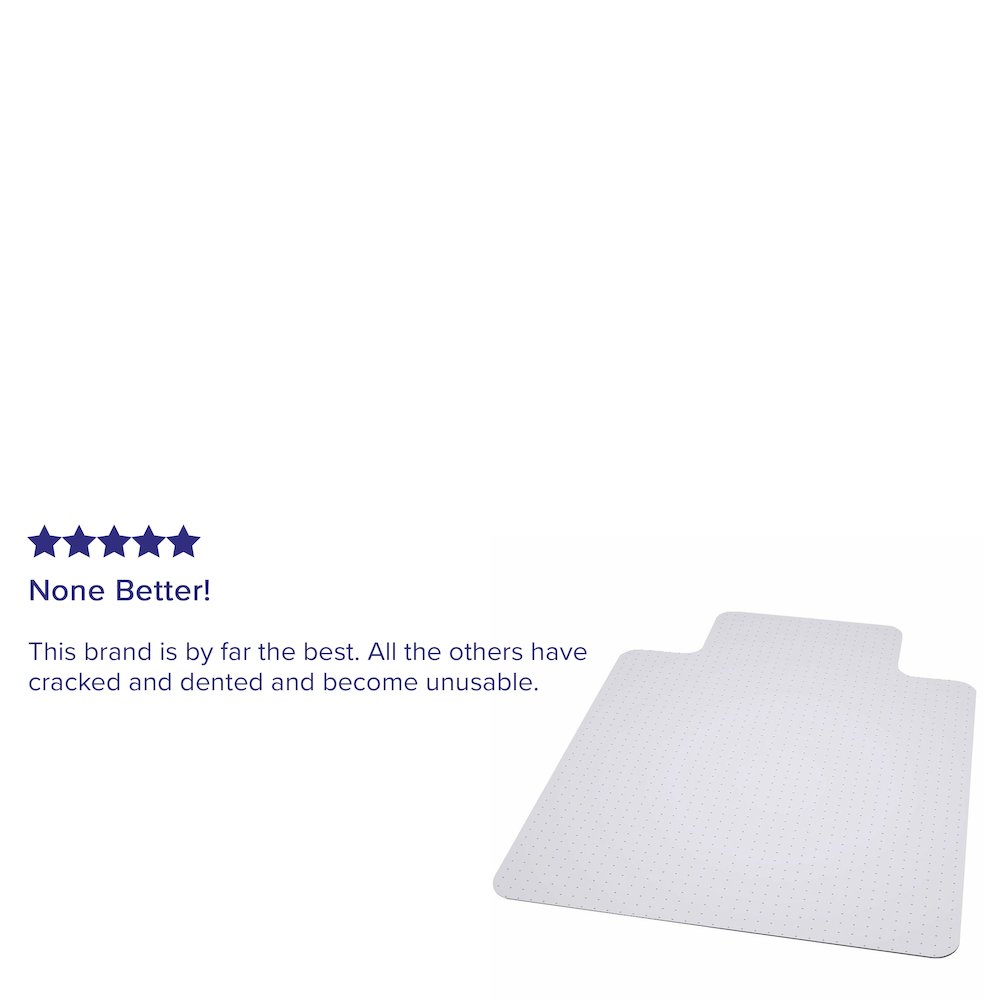 36'' x 48'' Big & Tall 400 lb. Capacity Carpet Chair Mat with Lip. Picture 4