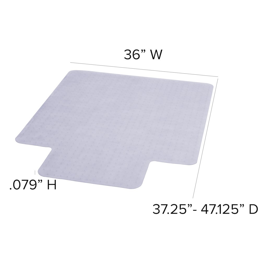 36'' x 48'' Carpet Chair Mat with Lip. Picture 5