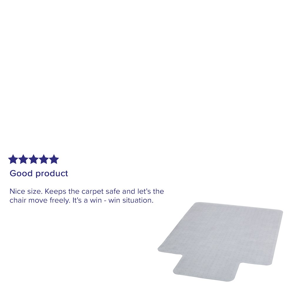 45'' x 53'' Carpet Chair Mat with Lip. Picture 4