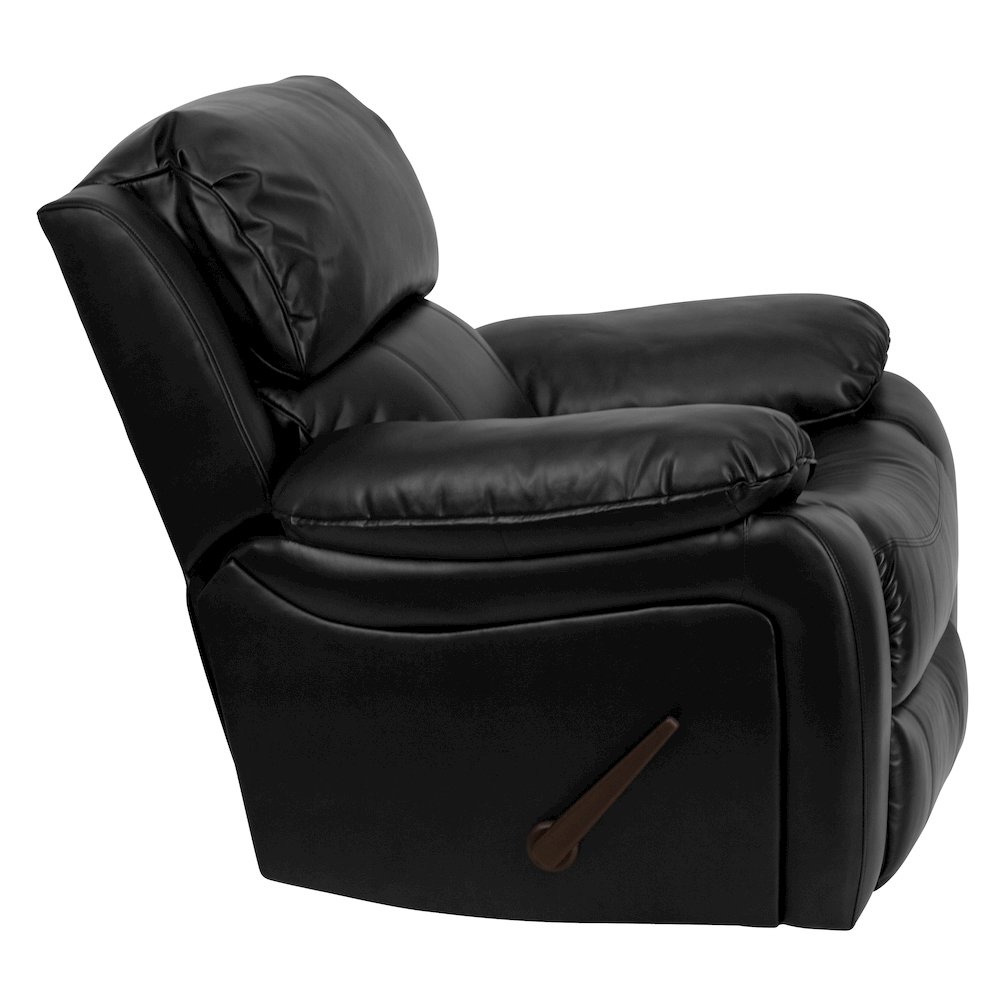 Black LeatherSoft Rocker Recliner. Picture 2