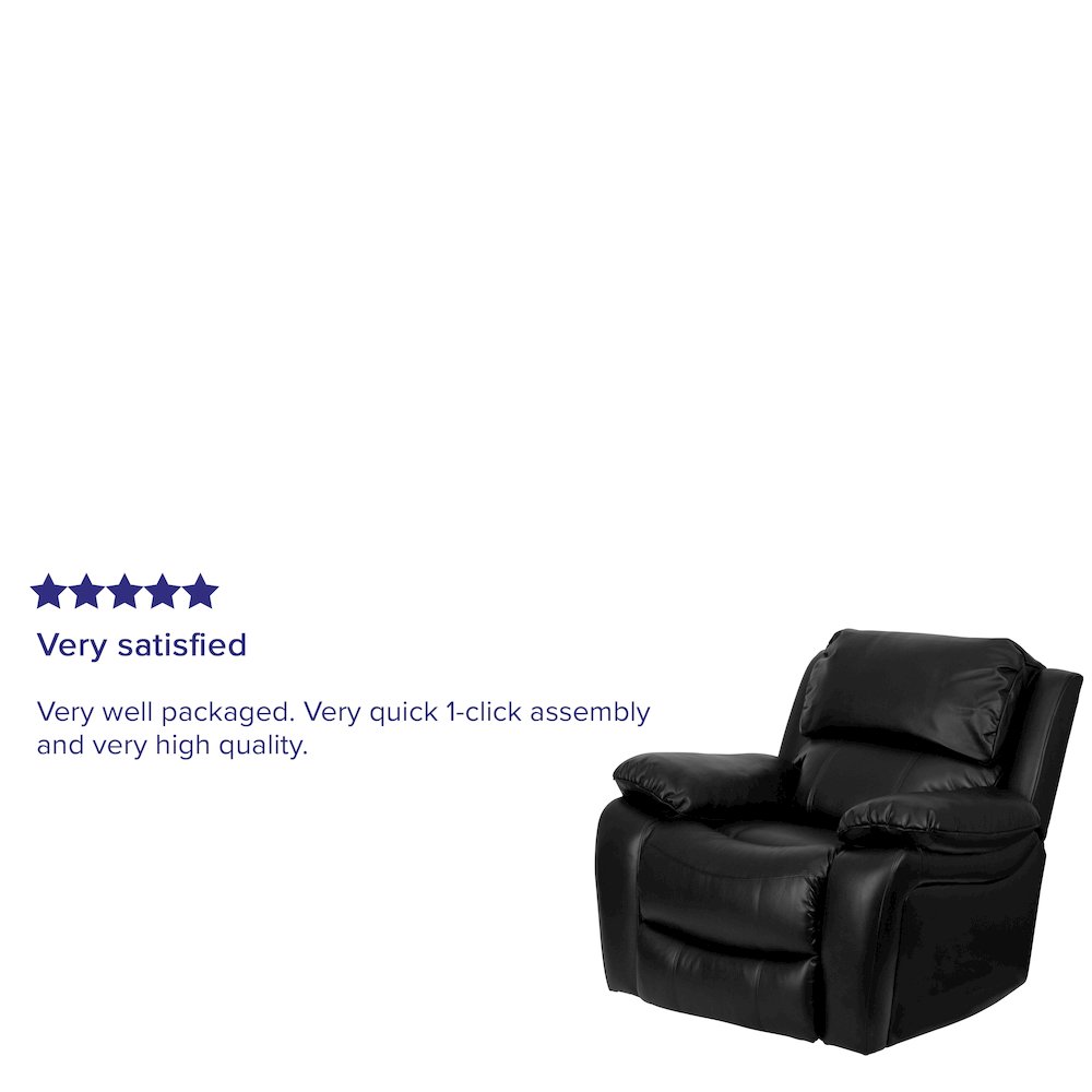 Black LeatherSoft Rocker Recliner. Picture 6