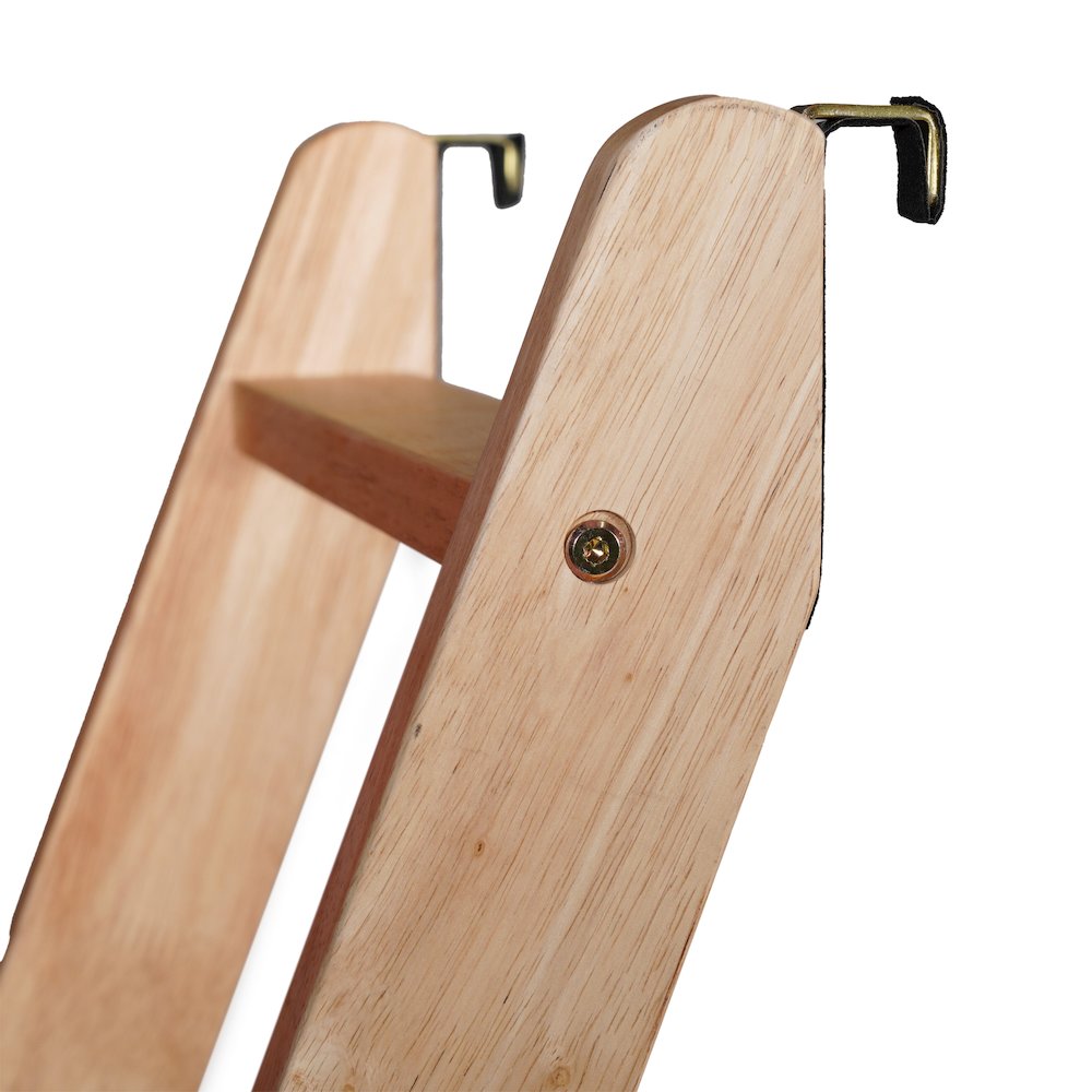 Bunk Bed Twin Over Twin, Convertible Slatted Solid Wood Bunk Bed Frame, Natural. Picture 14