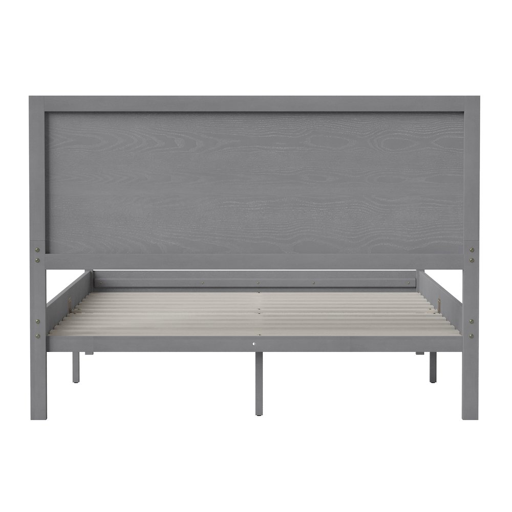Modern Full Size Wooden Platform Bed with Headboard. Picture 8