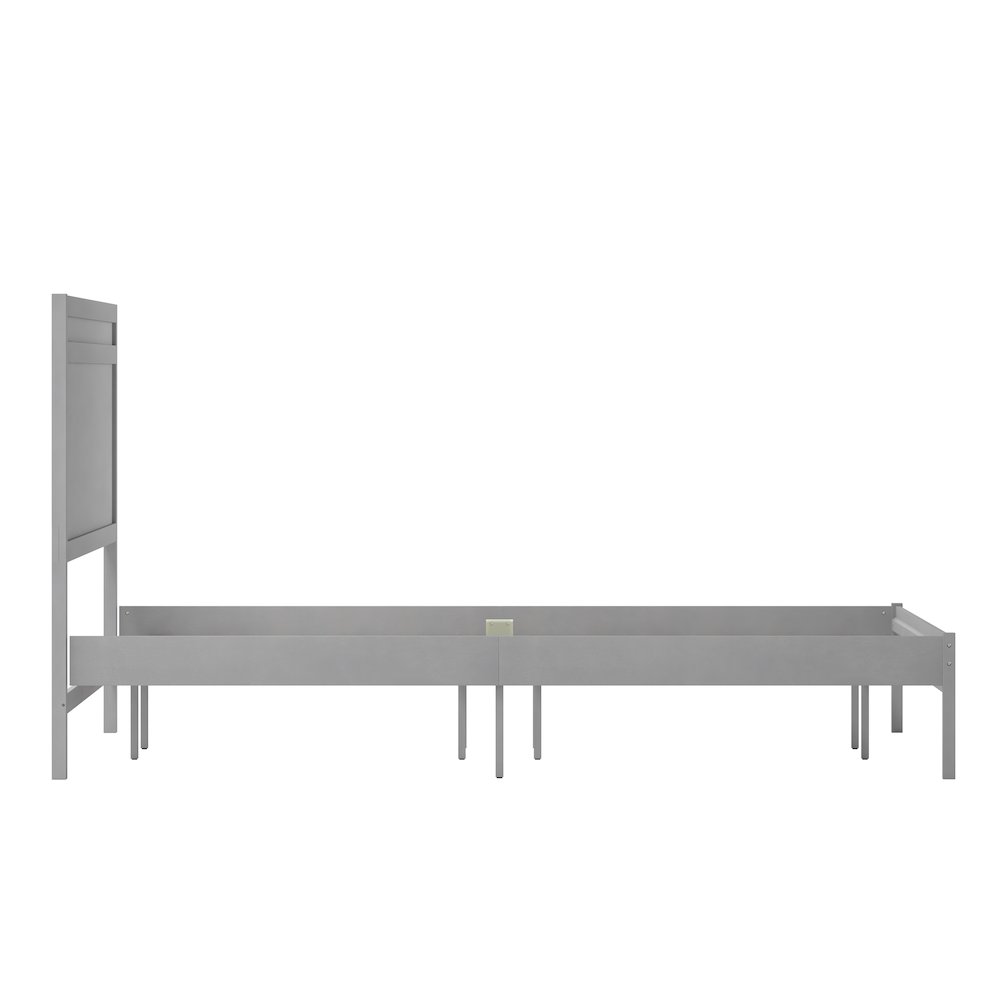 Modern King Size Wooden Platform Bed with Headboard. Picture 9
