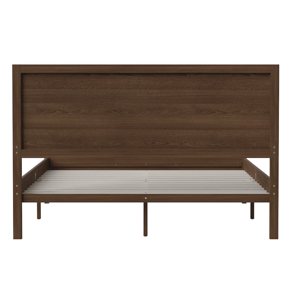 Modern Queen Size Wooden Platform Bed with Headboard. Picture 8