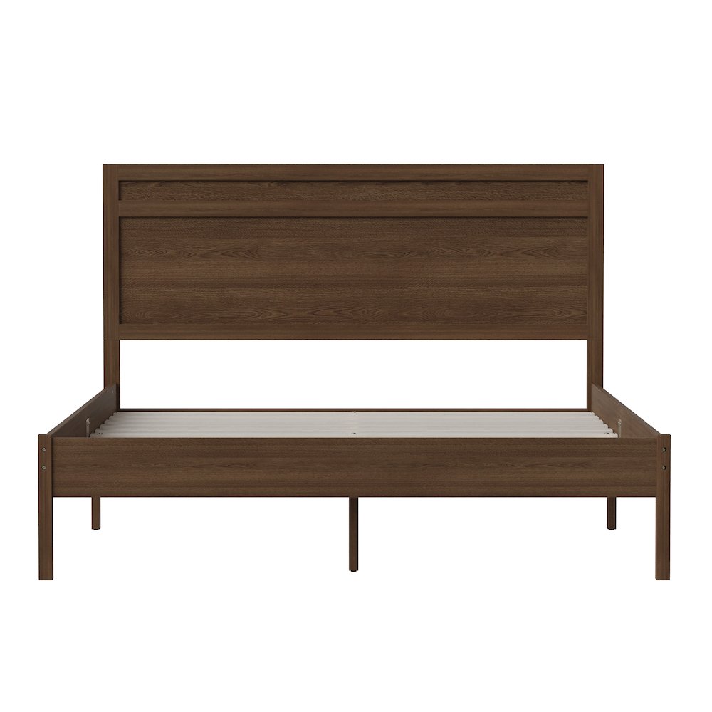 Modern Queen Size Wooden Platform Bed with Headboard. Picture 10