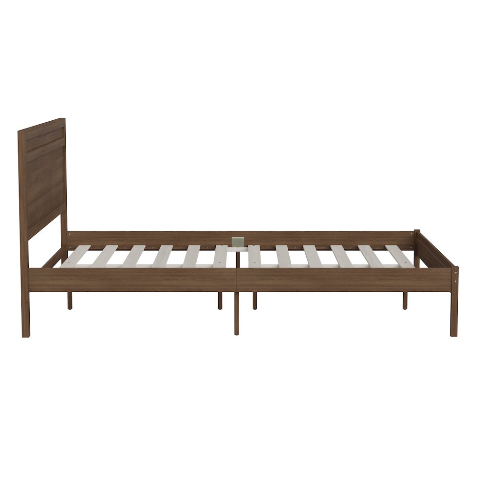 Modern Queen Size Wooden Platform Bed with Headboard. Picture 9