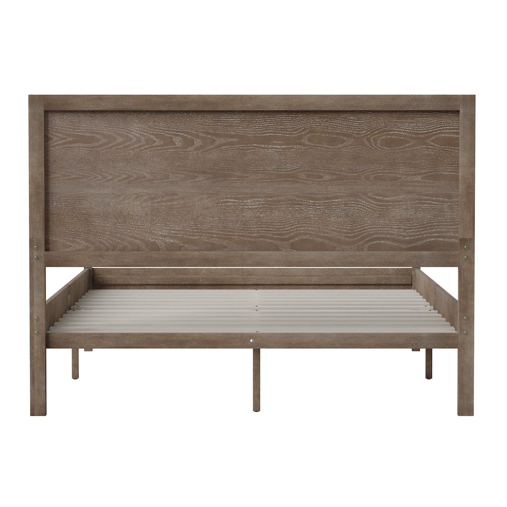 Modern Full Size Wooden Platform Bed with Headboard. Picture 8