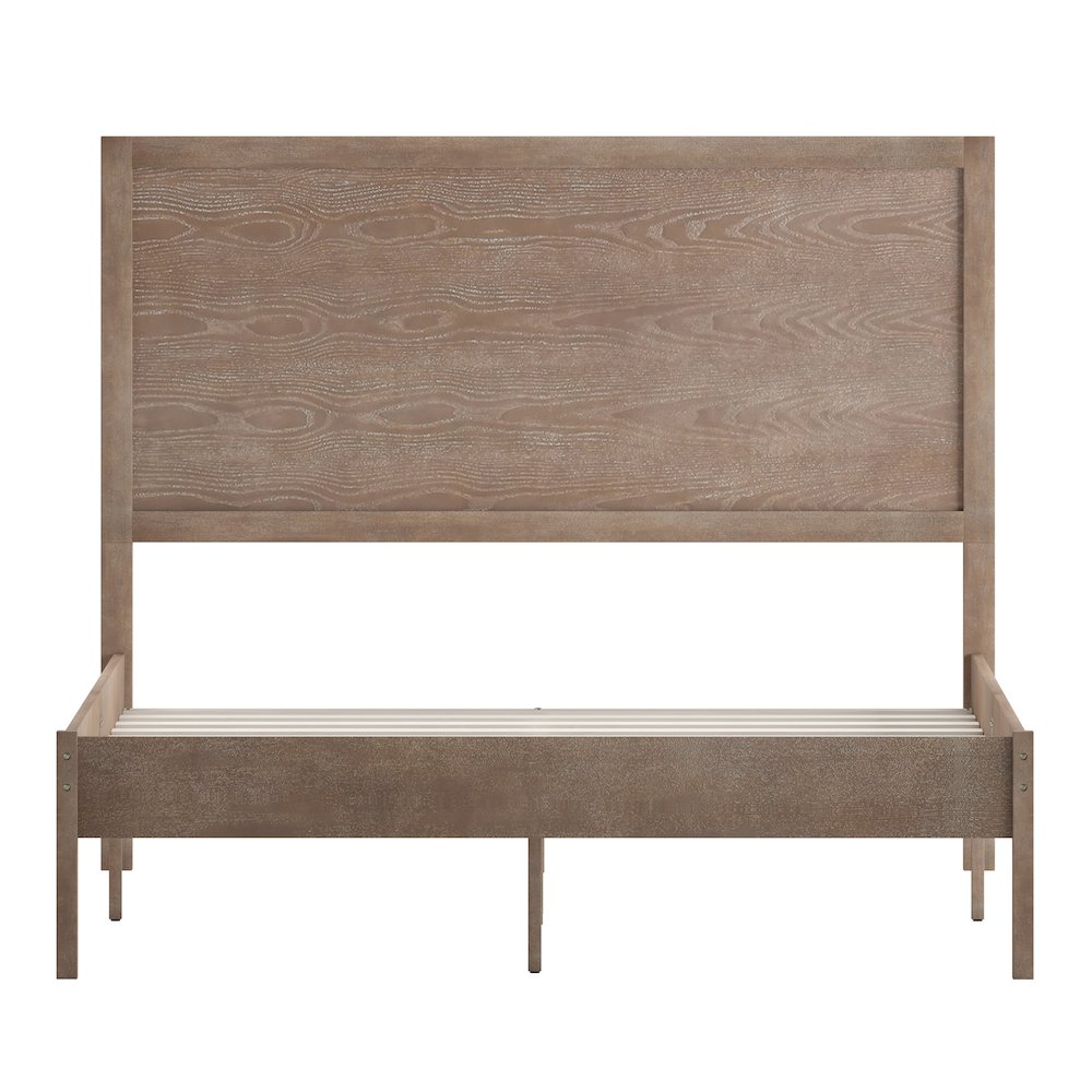 Modern Full Size Wooden Platform Bed with Headboard. Picture 10