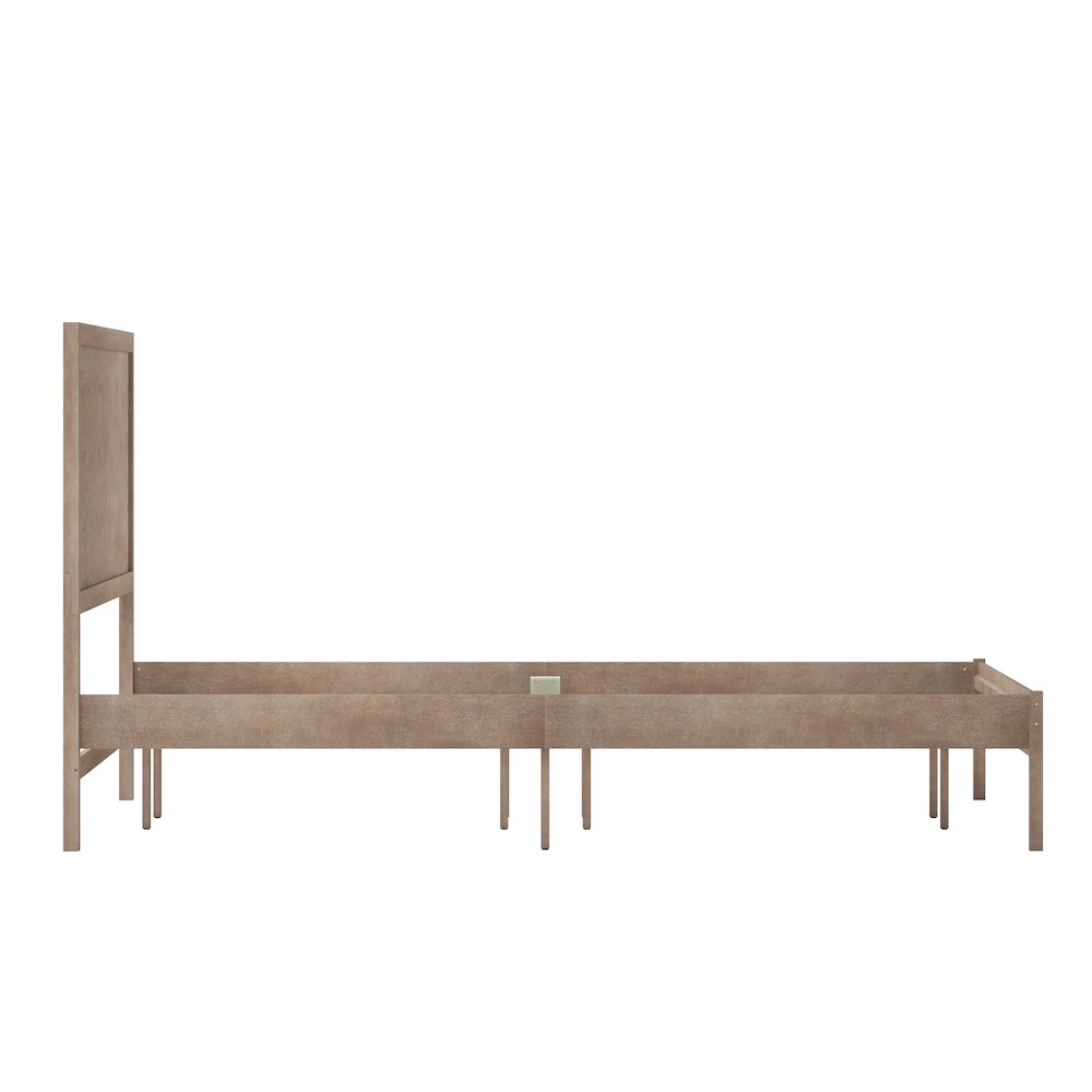 Modern King Size Wooden Platform Bed with Headboard. Picture 9