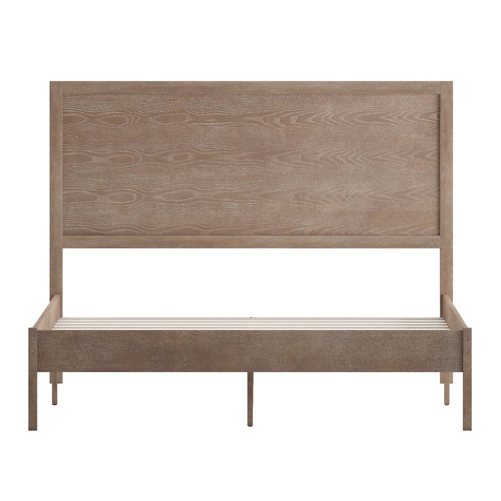 Modern Queen Size Wooden Platform Bed with Headboard. Picture 10
