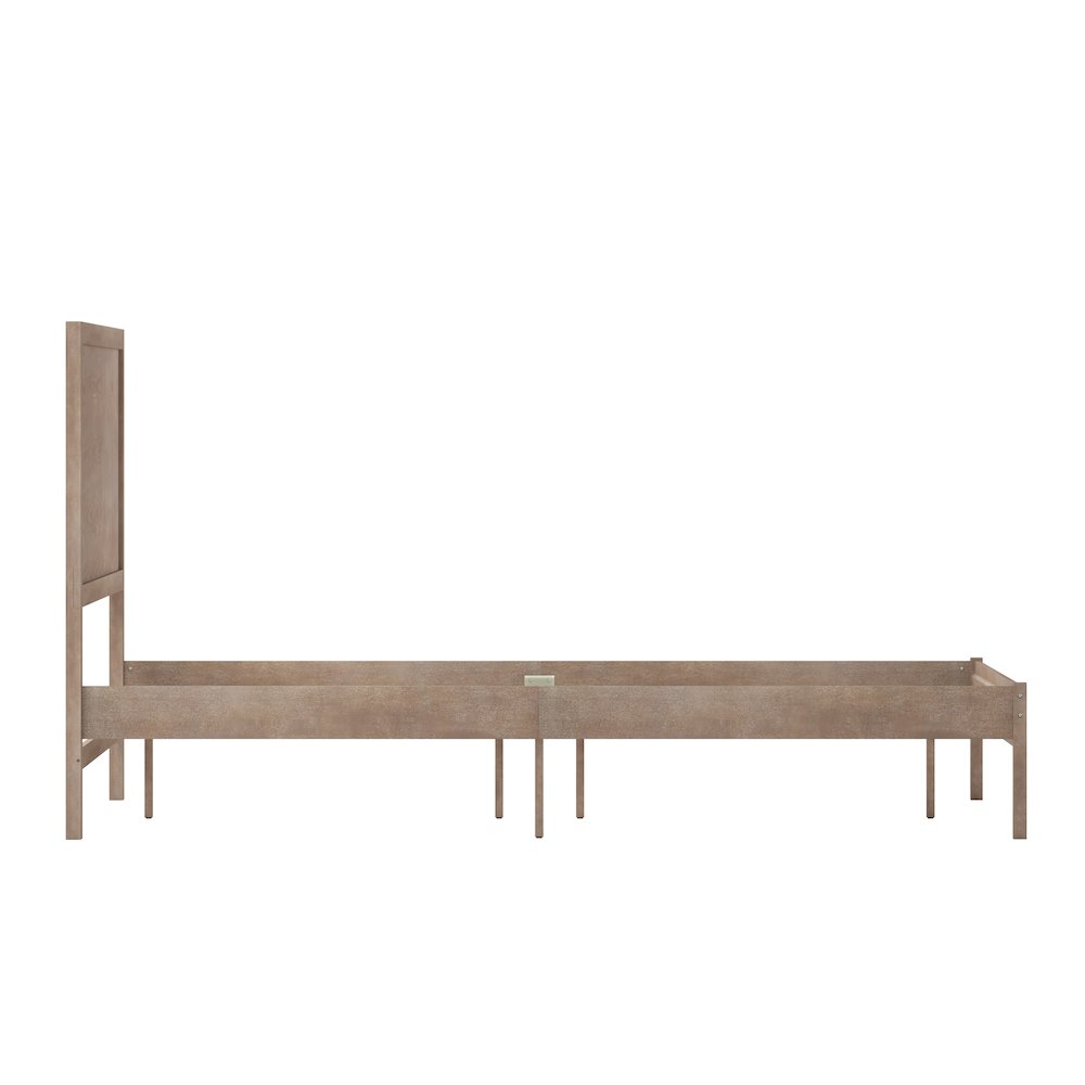 Modern Queen Size Wooden Platform Bed with Headboard. Picture 9