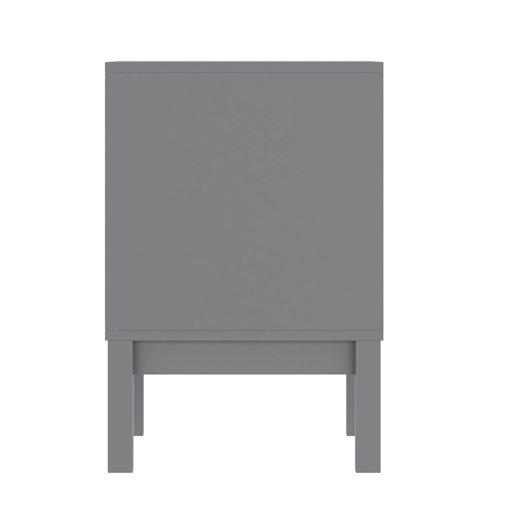 Dallas Wooden Night Stand, Bedroom Side Table with 2 Storage Drawers in Gray. Picture 8