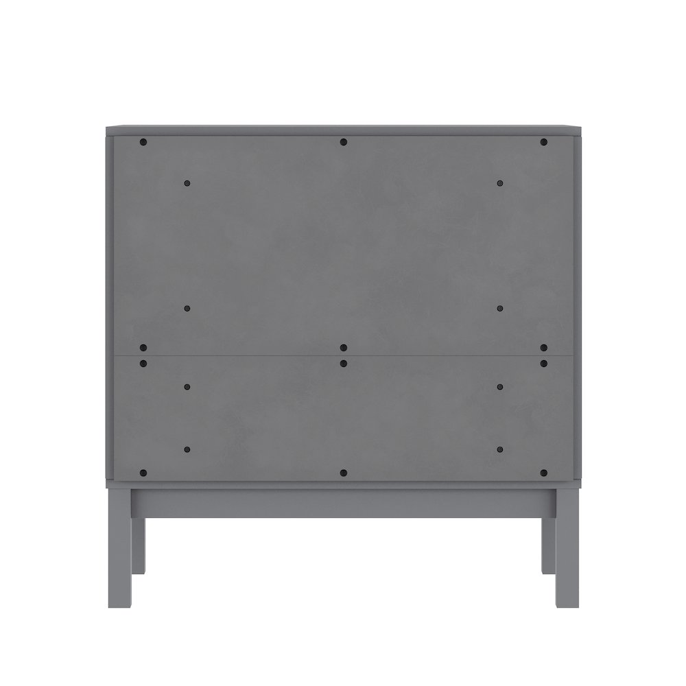 Dallas Wooden 3-Drawer Dresser for Bedroom, Chest of Drawers for Kids in Gray. Picture 6
