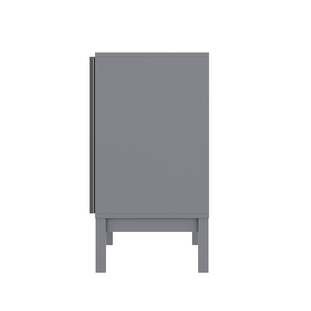 Dallas Wooden 3-Drawer Dresser for Bedroom, Chest of Drawers for Kids in Gray. Picture 8