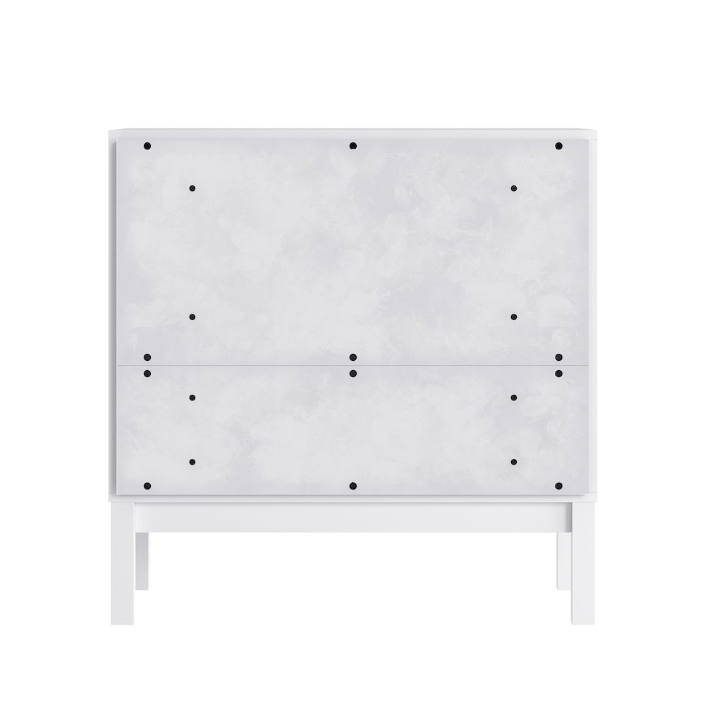 Dallas Wooden 3-Drawer Dresser for Bedroom, Chest of Drawers for Kids in White. Picture 6