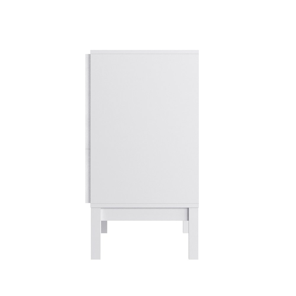Dallas Wooden 3-Drawer Dresser for Bedroom, Chest of Drawers for Kids in White. Picture 8