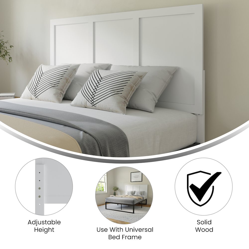 Contemporary Full Size Raised Panel Headboard. Picture 4