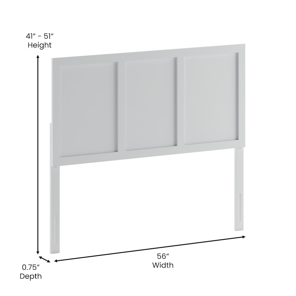 Contemporary Full Size Raised Panel Headboard. Picture 5
