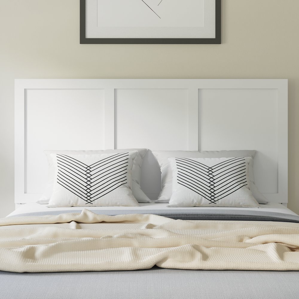 Contemporary Full Size Raised Panel Headboard. Picture 7