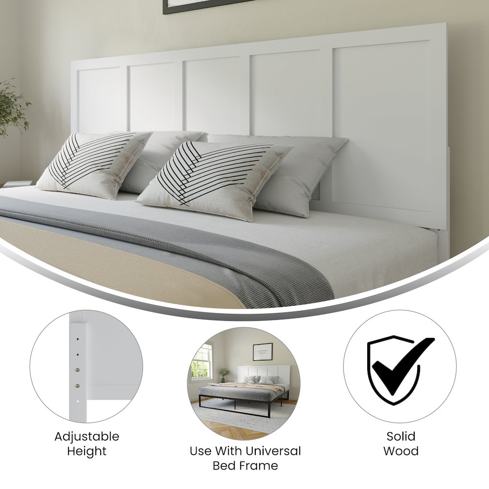 Contemporary King Size Raised Panel Headboard. Picture 4
