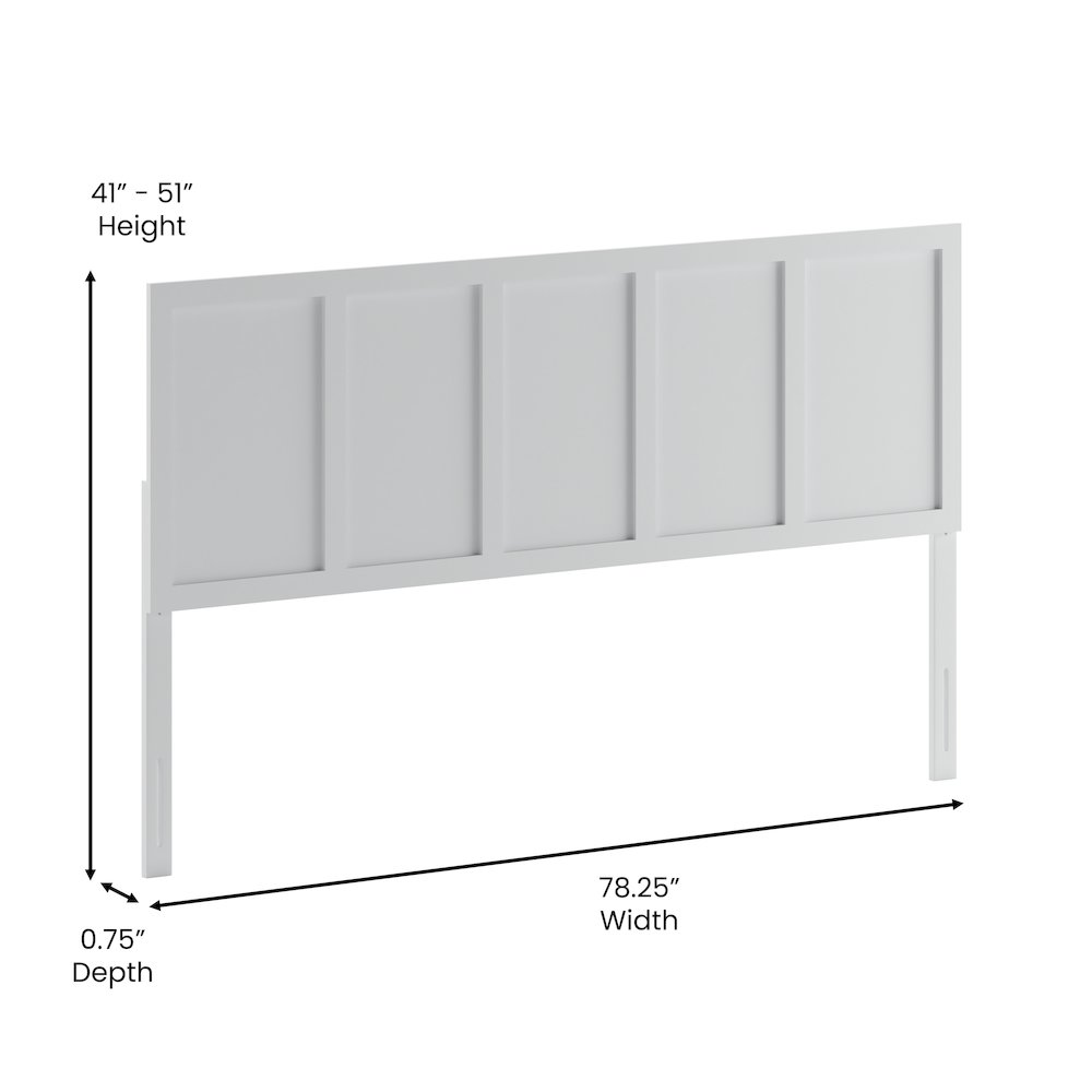 Contemporary King Size Raised Panel Headboard. Picture 5