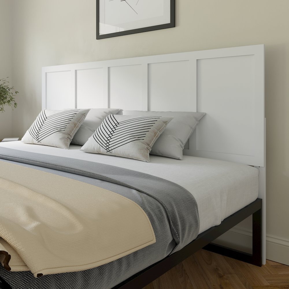 Contemporary King Size Raised Panel Headboard. Picture 2