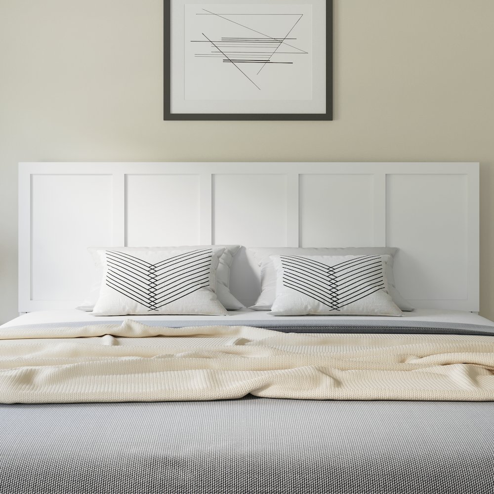 Contemporary King Size Raised Panel Headboard. Picture 7