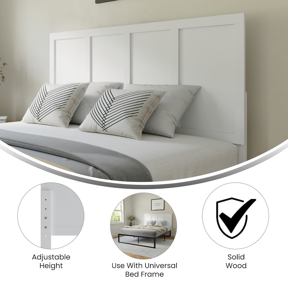 Contemporary Queen Size Raised Panel Headboard. Picture 4