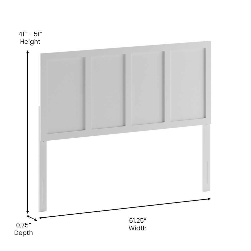 Contemporary Queen Size Raised Panel Headboard. Picture 5