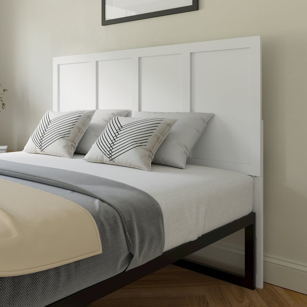 Contemporary Queen Size Raised Panel Headboard. Picture 2